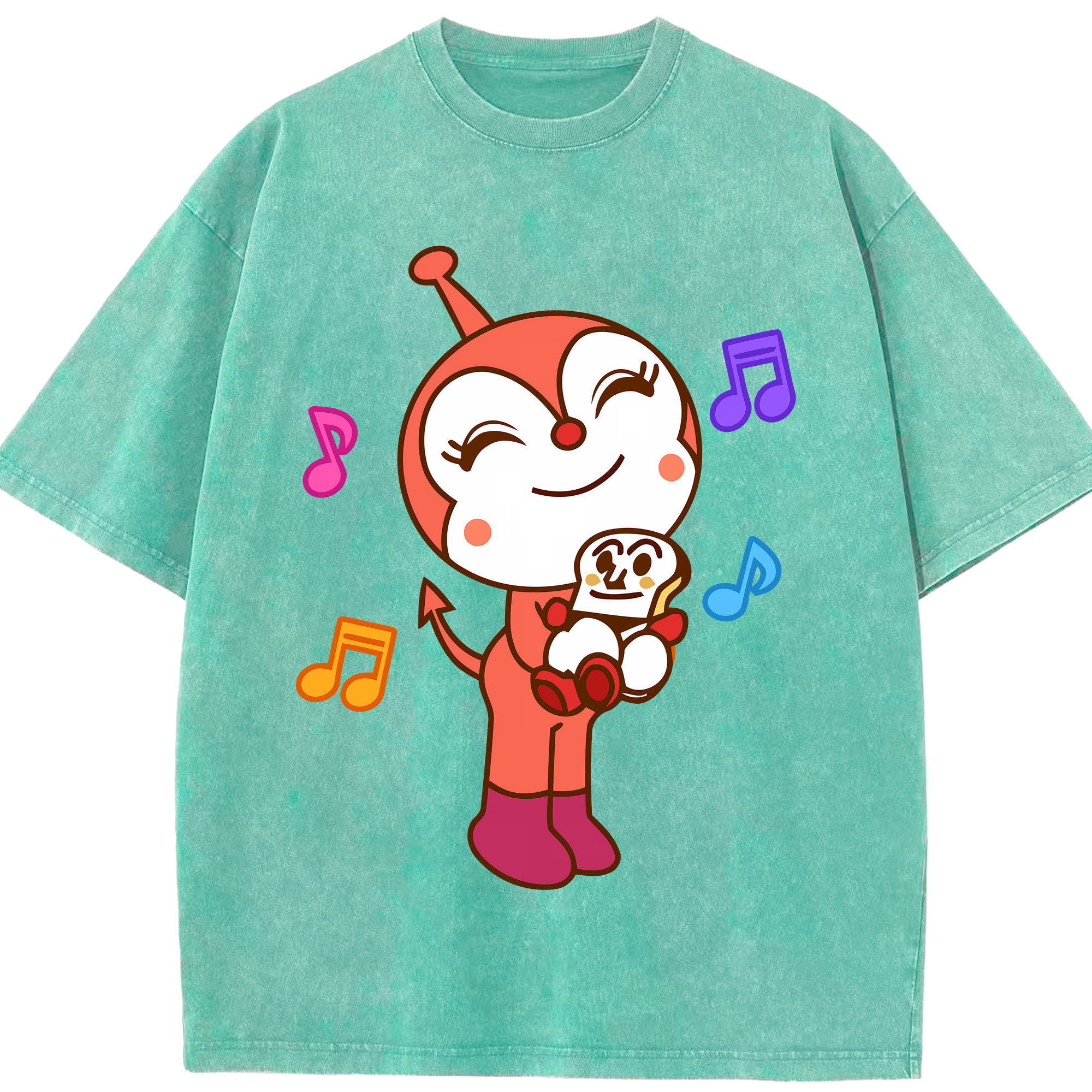 （画像用） アンパンマン Anpanman 綿100% ヴィンテージ風 半袖Tシャツ（フロントプリント）